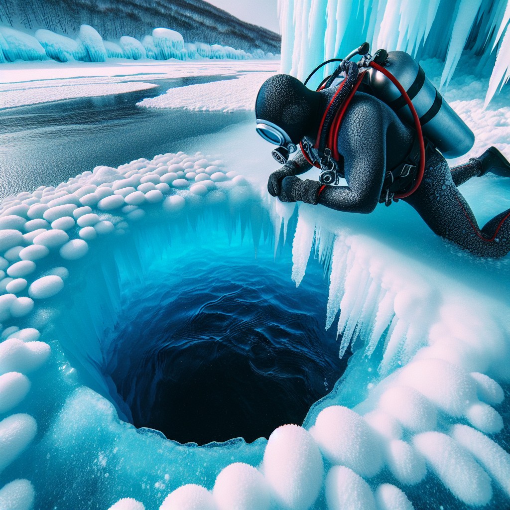 ice diving in hokkaido